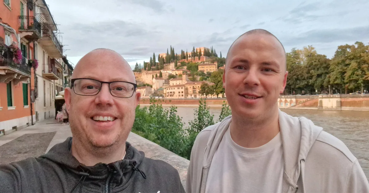 Views from Castelvecchio Bridge over the Adige River during a Verona day trip