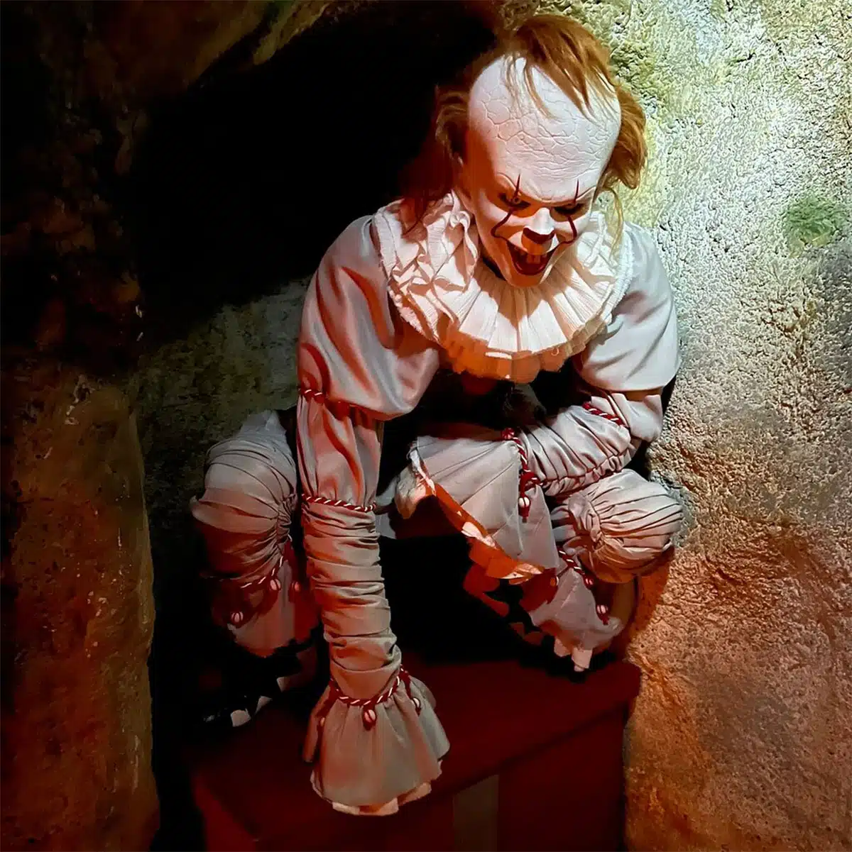 Pennywise the Clown from IT wax figure in the Wax Horror Experience at Museo de Cera Madrid