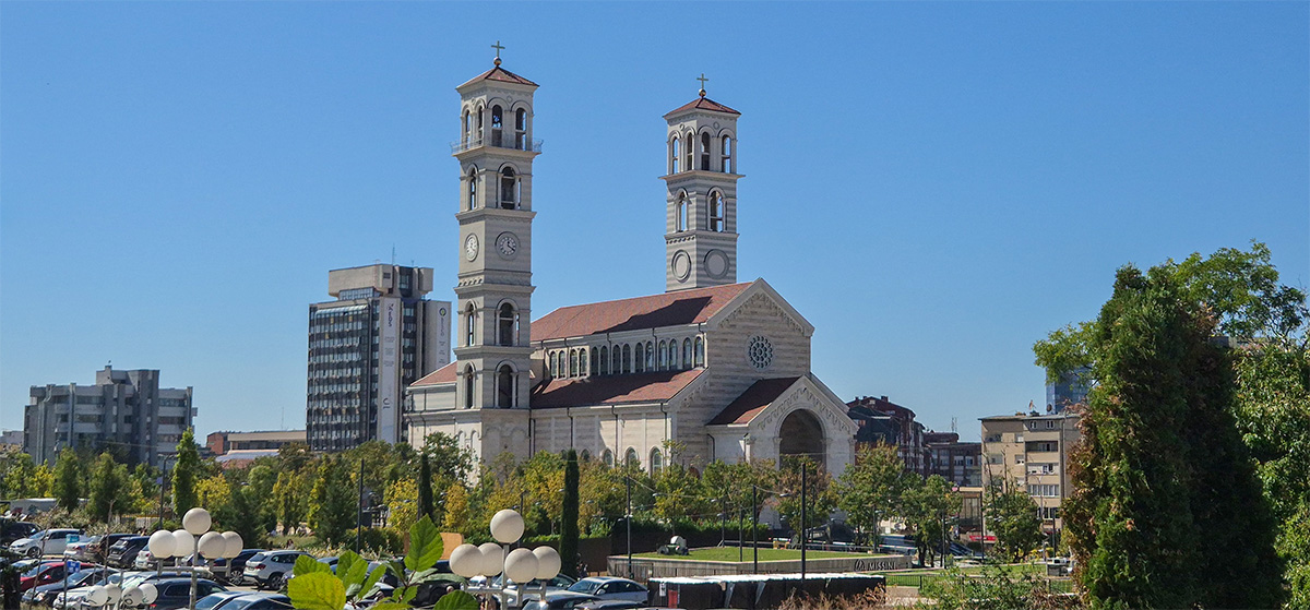 St Mother Teresa's Cathedral in Skopje before heading on our Pristina day trip