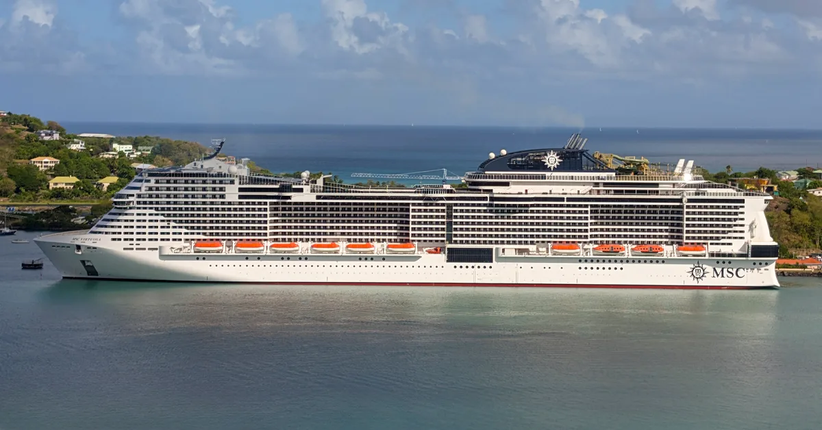 The MSC Virtuosa cruise ship