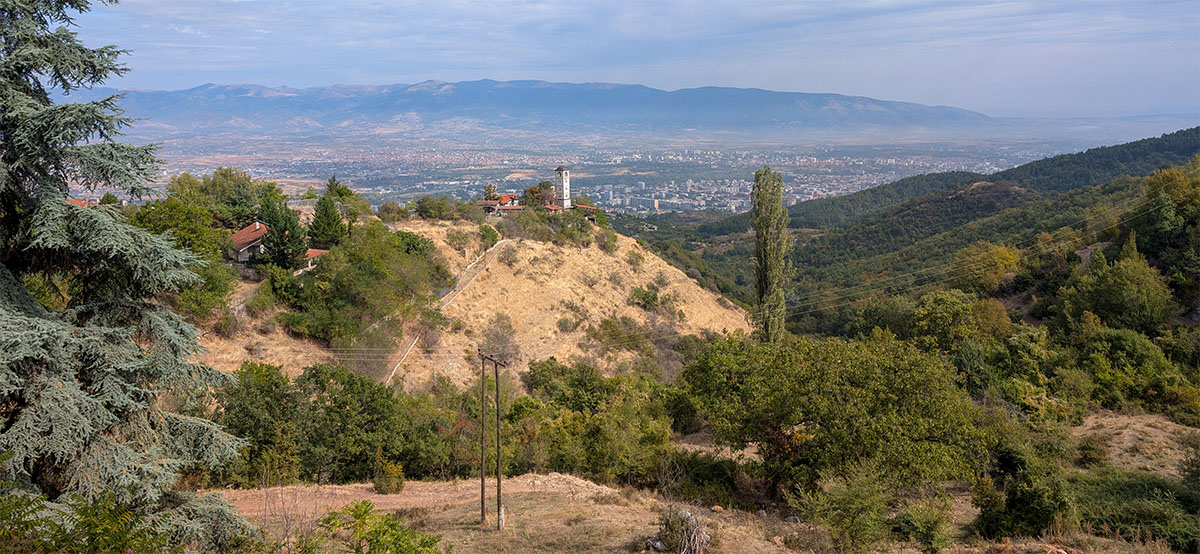 Scenic view from the 12th-century Church of Saint Panteleimon in Gorno Nerezi