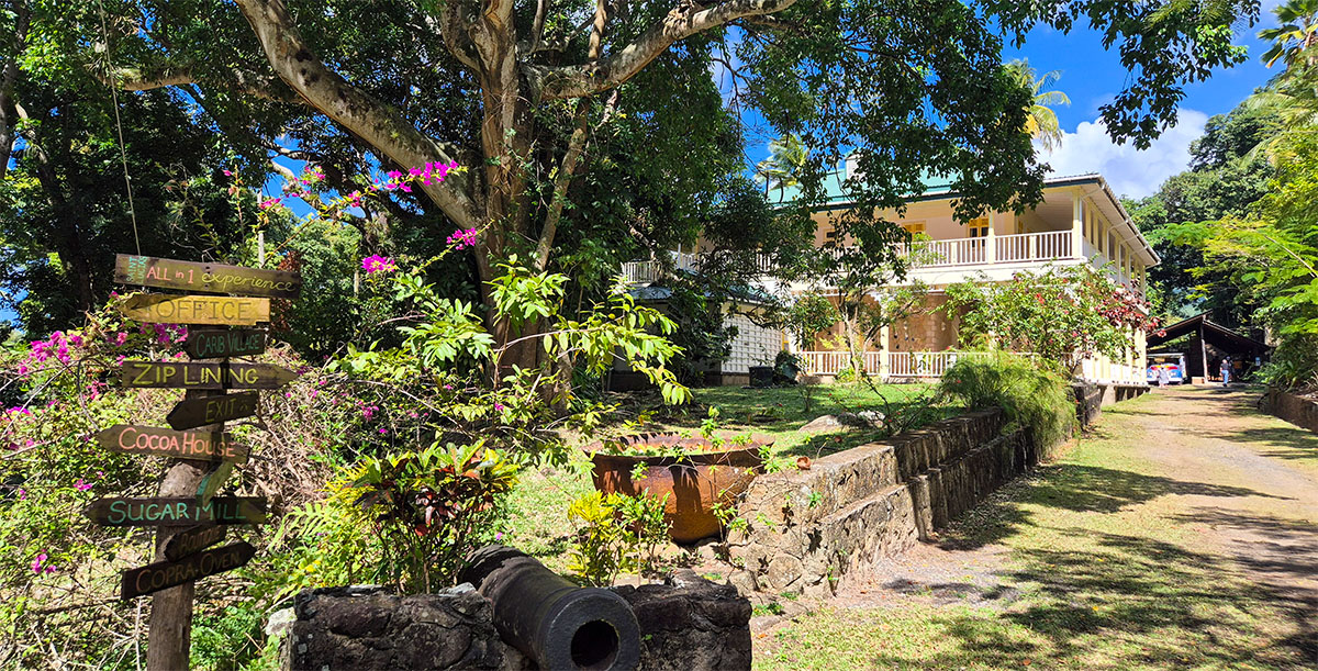 The plantation house at Morne Coubaril Estate in St Lucia