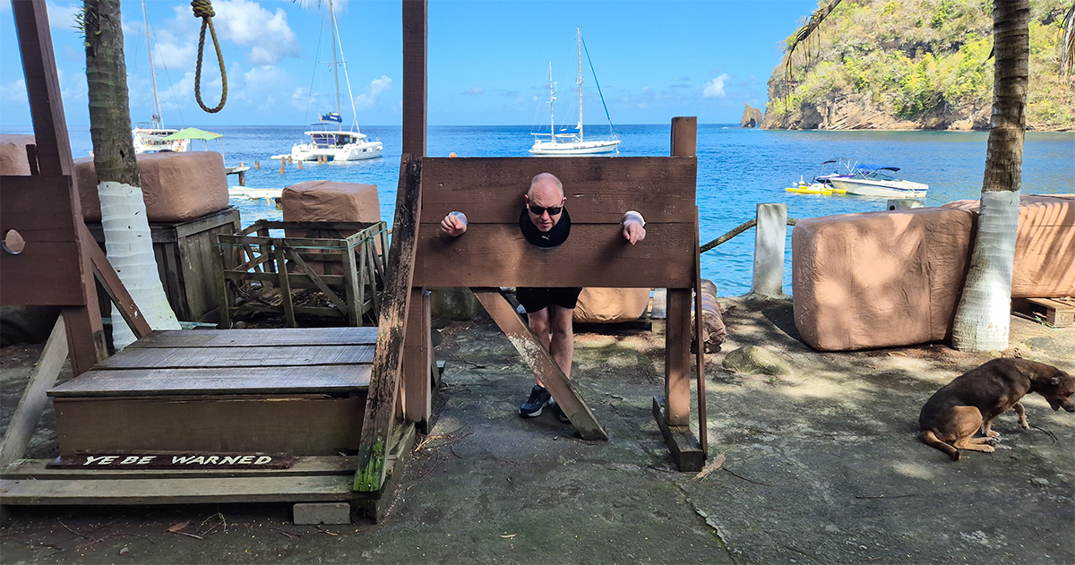 Curious Tourists at the Pirates of the Caribbean movie set excursion in St Vincent