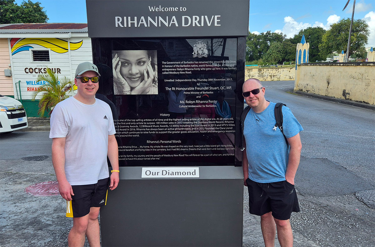 Rihanna monument on Rihanna Drive Bridgetown Barbados