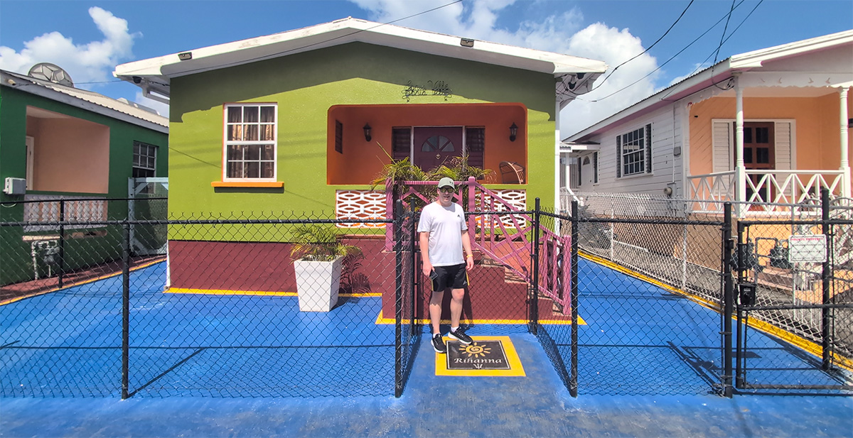 Rihanna's childhood home on Rihanna Drive near Bridgetown cruise port