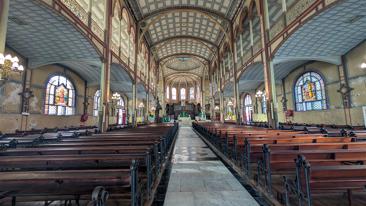 Interior of St. Louis Cathedral near the Fort-de-France cruise port