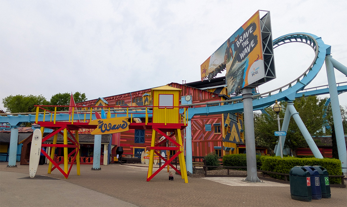 The Wave roller coaster in Adventure Cove at Drayton Manor